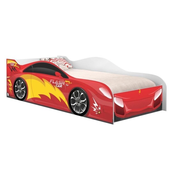 Encontraproduto.com.br - Cama Carro Menino Vermelho Solteiro Com Colchão