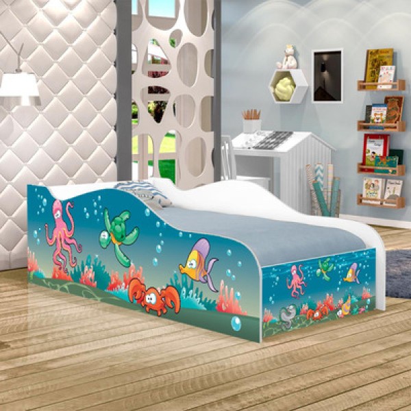 Encontraproduto.com.br - Mini Cama Fun Aquário Infantil Com Colchão