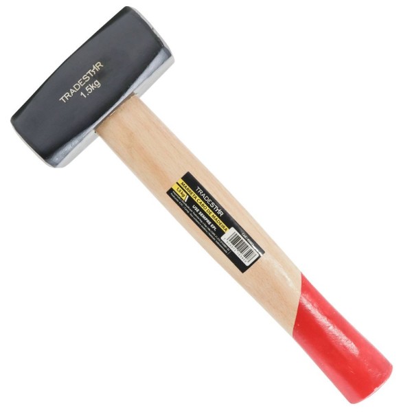 Encontraproduto.com.br - Marreta 1,5 Kg Em Aço Forjado Tradestar Com Cabo De Madeira