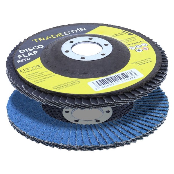 Encontraproduto.com.br - Disco De Lixa Flap Reto 4.1/2 Grão 50 P/ Lixadeira 01 Un
