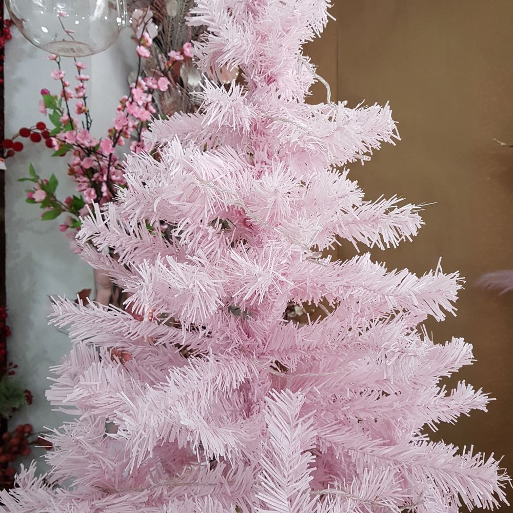 Encontraproduto.com.br - Arvore Pinheiro De Natal 150cm Rosa Com 320 Galhos Natalino