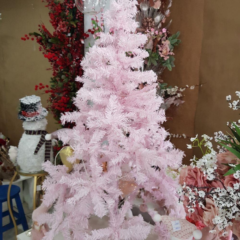 Encontraproduto.com.br - Arvore Pinheiro De Natal 150cm Rosa Com 320 Galhos Natalino