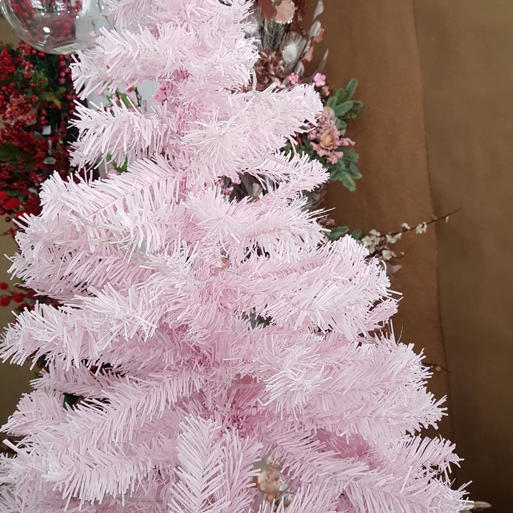 Encontraproduto.com.br - Arvore Pinheiro De Natal 150cm Rosa Com 320 Galhos Natalino