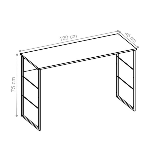 Encontraproduto.com.br - Mesa Para Computador Office Viena 1.2 Preto Mel