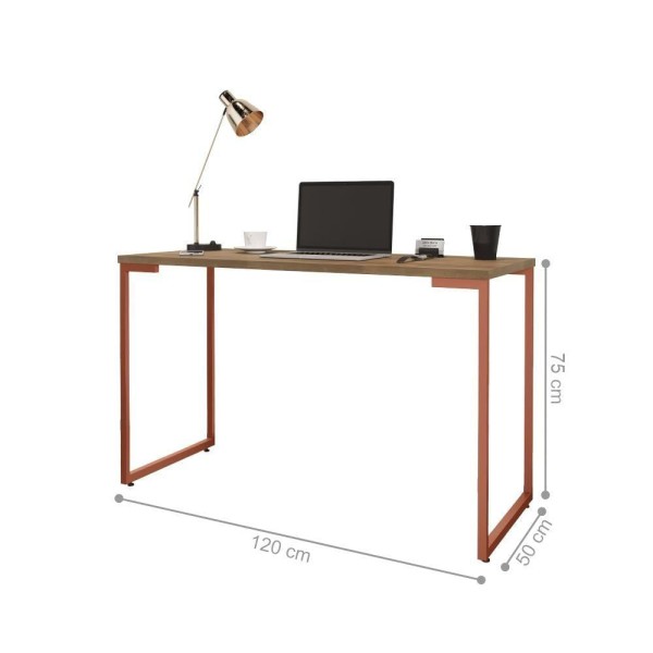 Encontraproduto.com.br - Mesa De Computador Office 120 Castanho Cobre