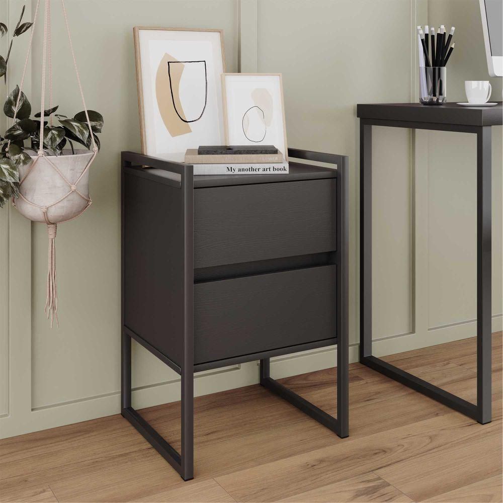 Encontraproduto.com.br - Gaveteiro Industrial Com Gaveta Lelly Preto Onix