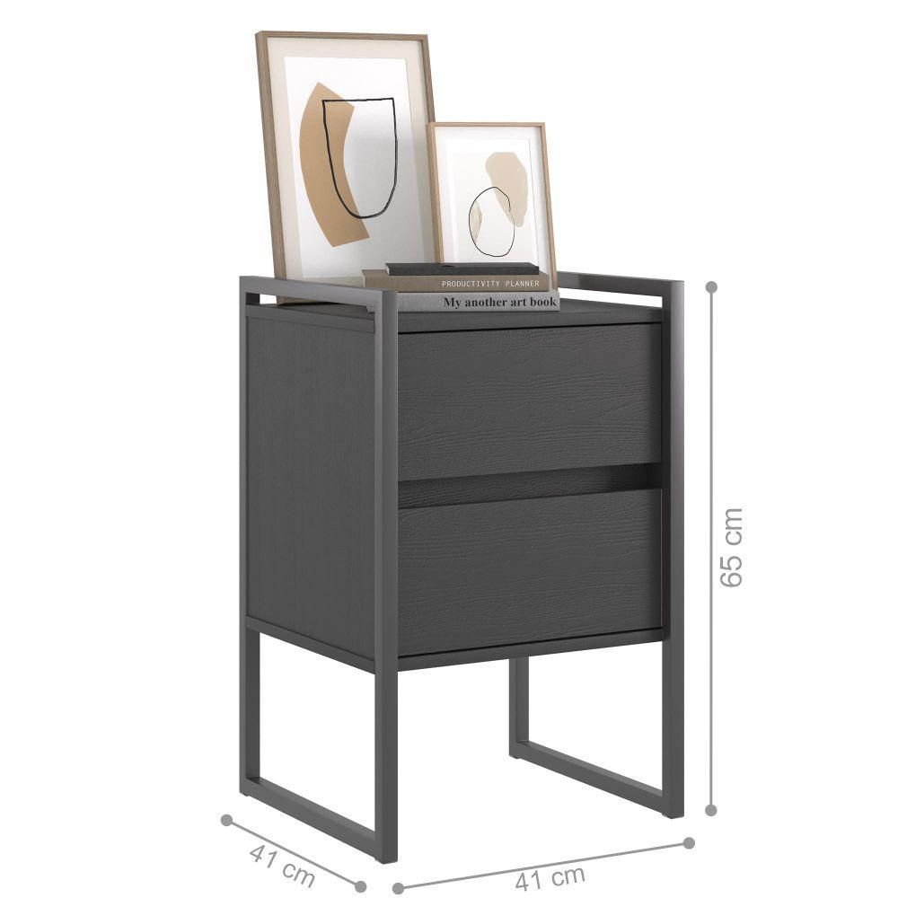 Encontraproduto.com.br - Gaveteiro Industrial Com Gaveta Lelly Preto Onix