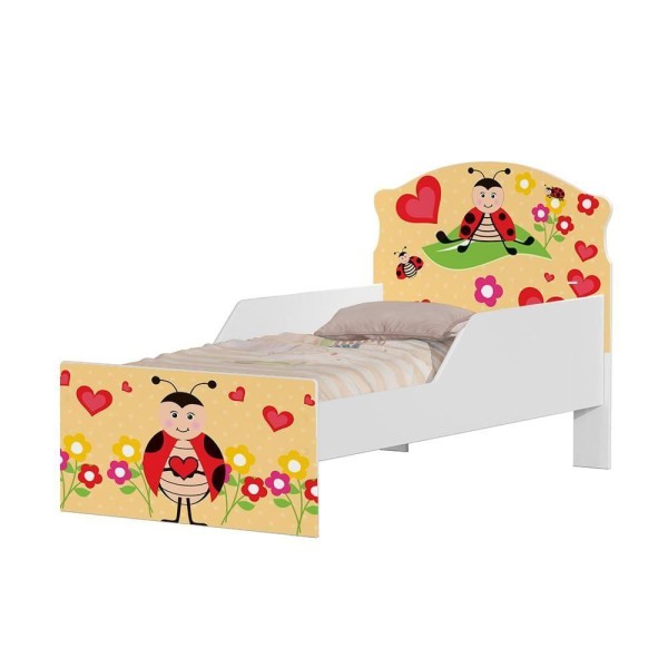Encontraproduto.com.br - Cama Infantil Menina Joaninha Com Colchão