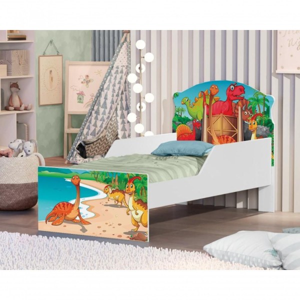 Encontraproduto.com.br - Cama Infantil Mundo Dos Dinos Com Colchão