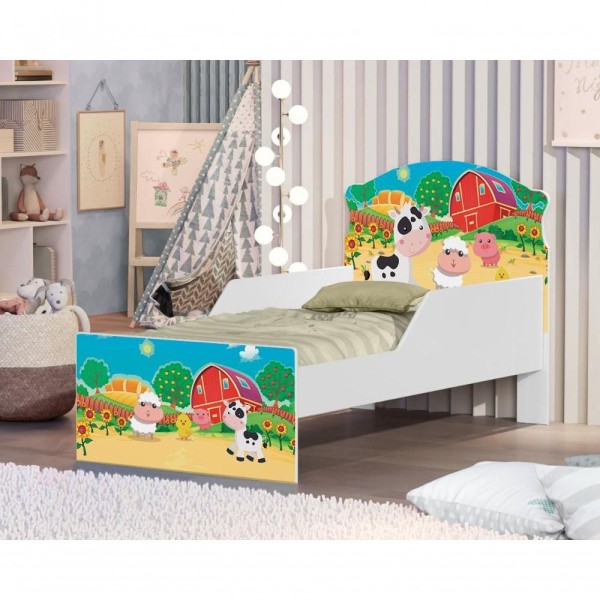 Encontraproduto.com.br - Cama Infantil Fazenda Mimosa Com Colchão
