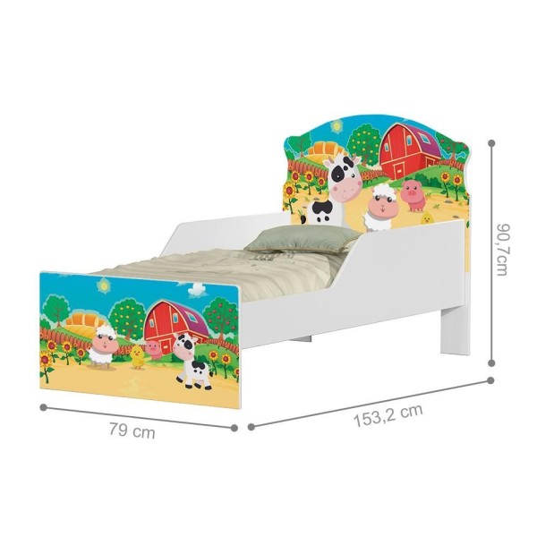 Encontraproduto.com.br - Cama Infantil Fazenda Mimosa Com Colchão
