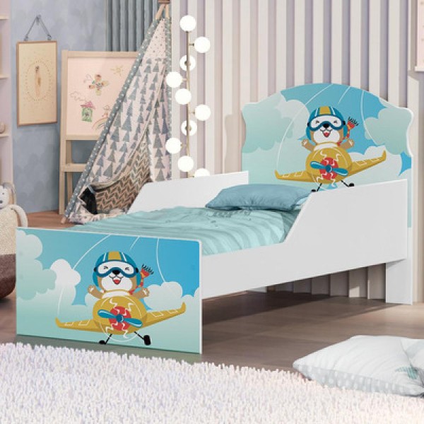 Encontraproduto.com.br - Cama Infantil Aviãozinho Com Colchão
