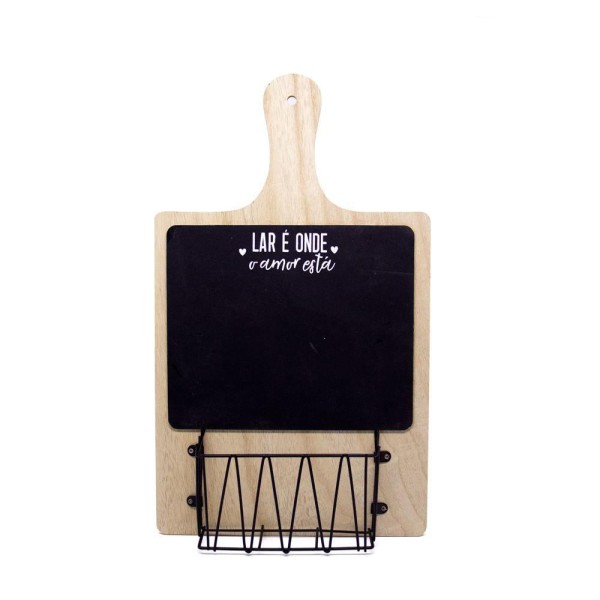 Encontraproduto.com.br - Porta Objeto De Madeira Tábua Lar é Onde O Amor Está 40x24x8 Cm