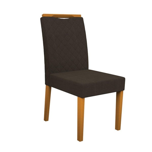 Encontraproduto.com.br - Kit 04 Cadeiras De Jantar Nayla Veludo Café Lo02 - Drossi