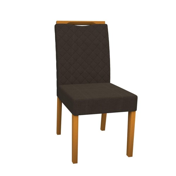 Encontraproduto.com.br - Kit 04 Cadeiras De Jantar Nayla Veludo Café Lo02 - Drossi