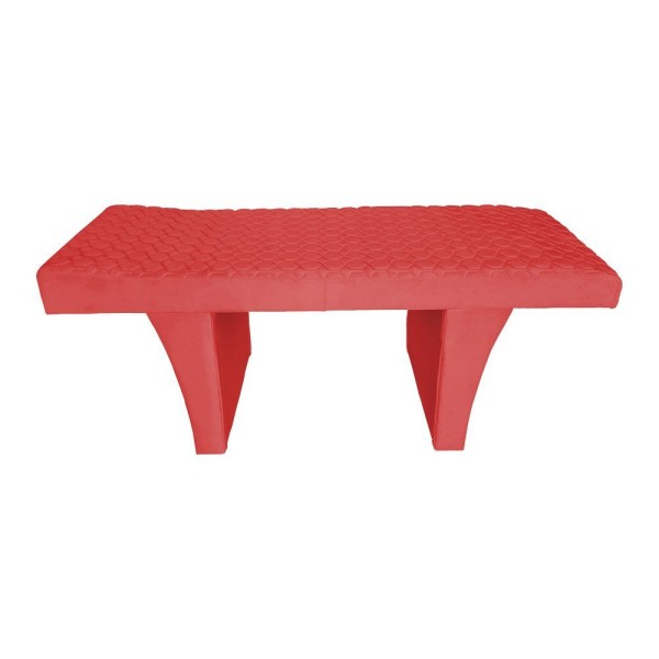 Encontraproduto.com.br - Maca Estética Reta Matelassê 0,70m Sophia Veludo - Pallazio Cor Vermelho