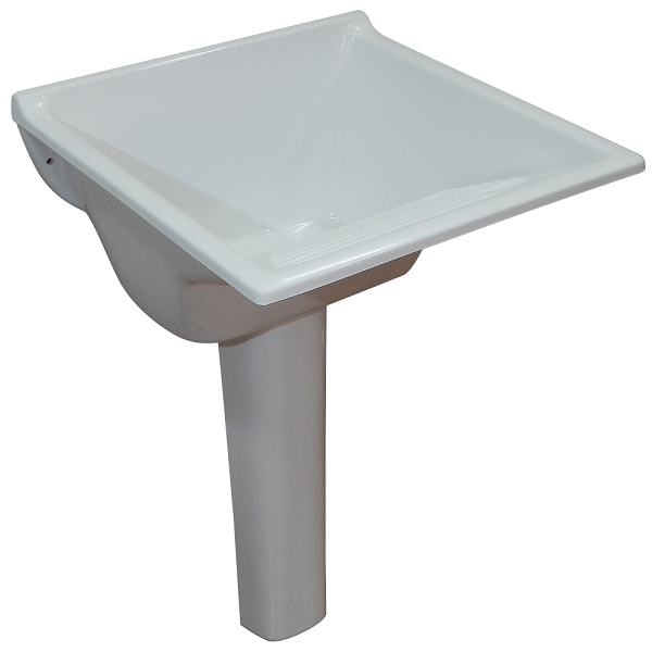 Coluna Marmore Sintetico Para Tanque De Lavar Roupa 20 22 34 Litros Branco Liso Corso