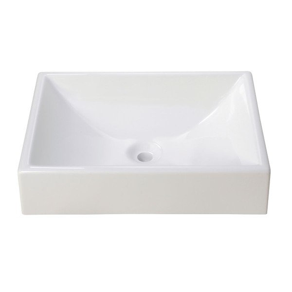 Encontraproduto.com.br - Cuba Apoio Supreme Retangular Esmalt Branco Sem Furo Corso