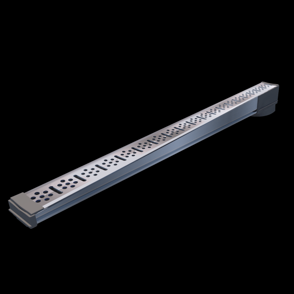 Encontraproduto.com.br - Topbox 50x0,80 Metro com Saída Deslocado Extremidade Anodizado Top Max