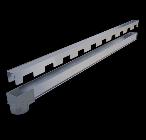 Encontraproduto.com.br - Topbox 50x0,80 Metro com Saída Deslocado Extremidade Anodizado Top Max