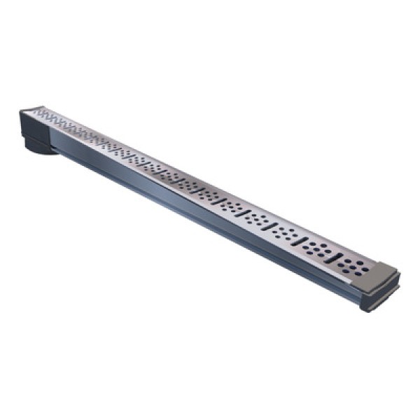 Encontraproduto.com.br - Topbox 50x1 Metro com Saída Deslocado Extremidade Vertical Anodizado Top Max