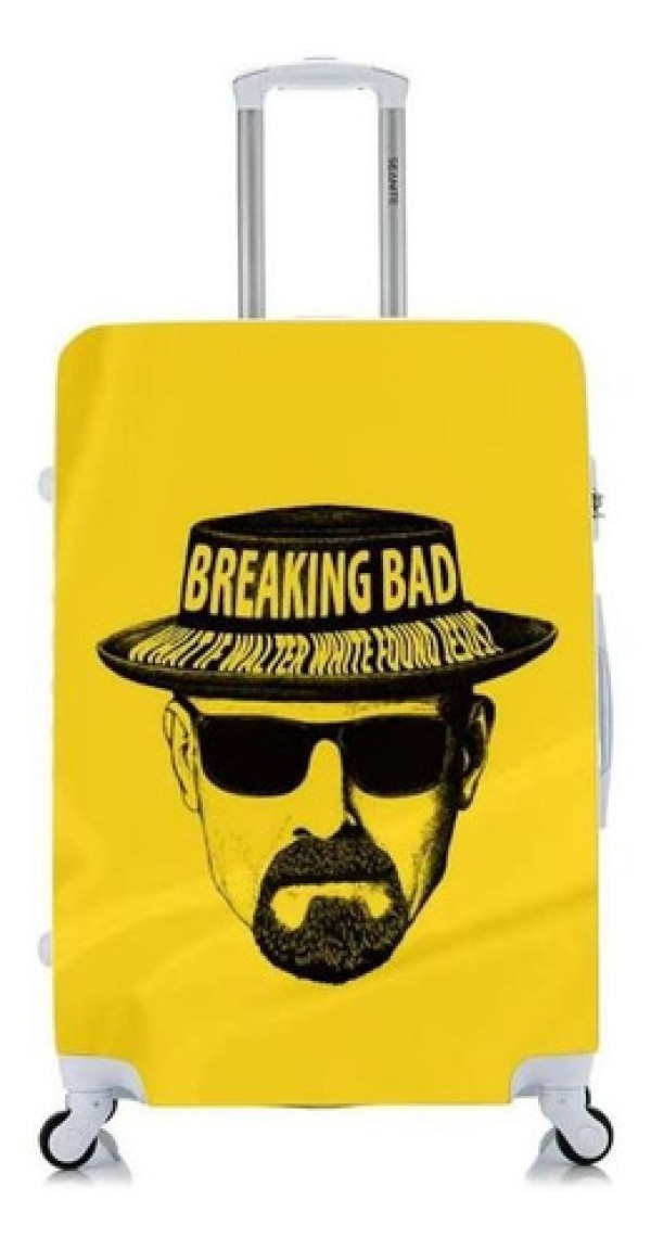 Capa Protetora Para Mala Viagem Pequena Breaking Bad Amarelo