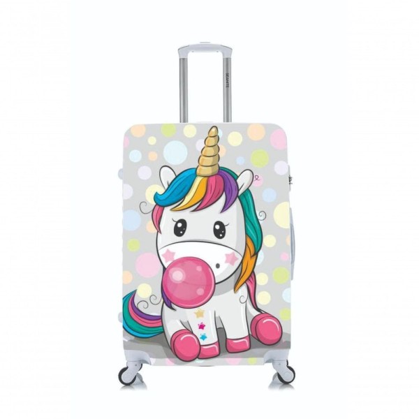 Encontraproduto.com.br - Capa Protetora Para Mala Viagem Pequena Unicórnio