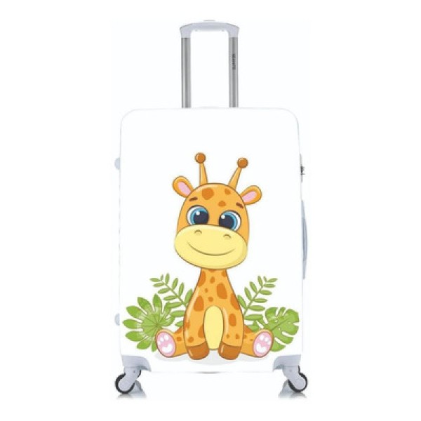 Encontraproduto.com.br - Capa Protetora Para Mala Viagem Personalizada Média Girafa