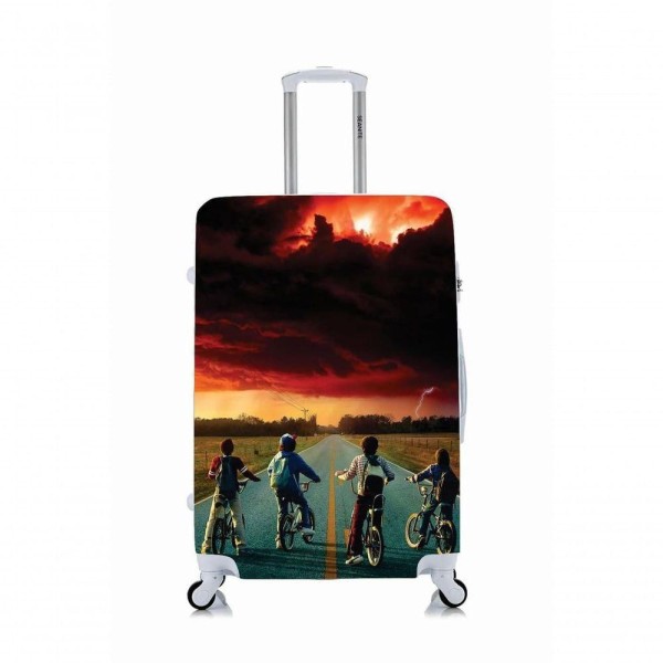 Encontraproduto.com.br - Capa Protetora P/ Mala Viagem Stranger Things Lampadas