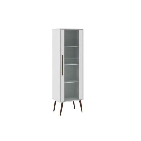Encontraproduto.com.br - Cristaleira Sala Jantar RT3148 c/ 1 Porta Branco - Movelbento