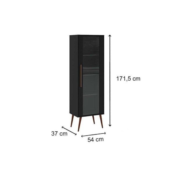 Encontraproduto.com.br - Cristaleira Sala Jantar RT3148 c/ 1 Porta Branco - Movelbento