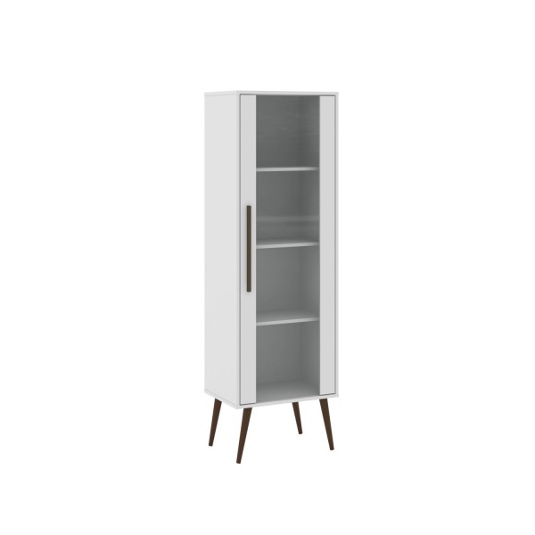 Encontraproduto.com.br - Cristaleira Sala Jantar RT3148 c/ 1 Porta Branco - Movelbento