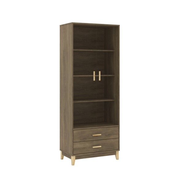 Encontraproduto.com.br - Cristaleira Sala Jantar LE6013 c/ 2 Portas e 2 Gavetas Freijo - Movelbento