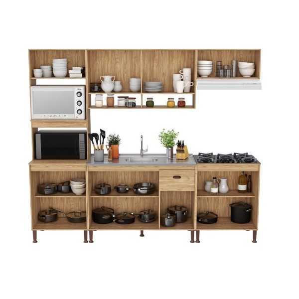 Encontraproduto.com.br - Cozinha Modulada 5 Peças sem Tampo Torino Movelbento