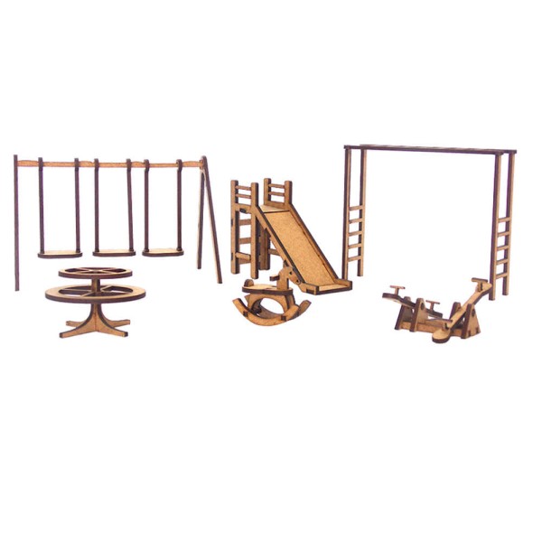 Encontraproduto.com.br - Miniaturas Parquinho CLB com 6 peças - K2008