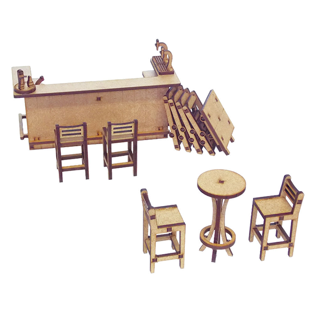 Encontraproduto.com.br - Kit Miniaturas Barzinho  CLB com 11 peças K2016