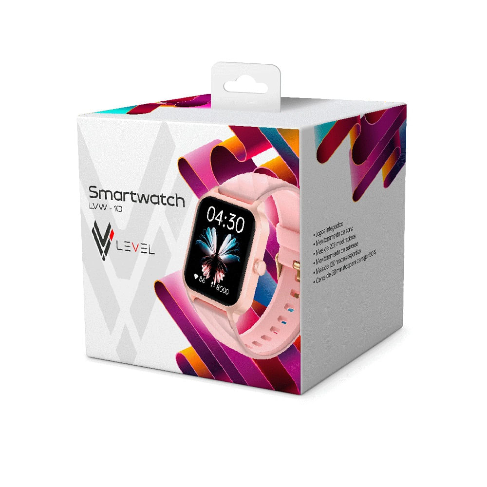 Encontraproduto.com.br - SmartWatch LVW-10SB Rose Level