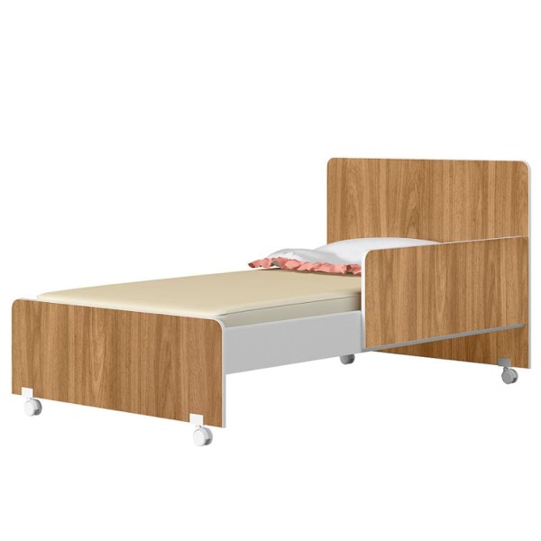 Encontraproduto.com.br - Berço Com Rodízios Encanto Nature branco