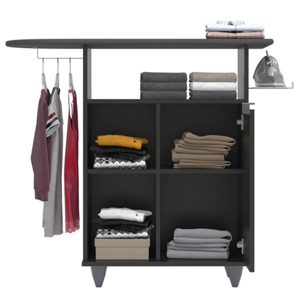 Encontraproduto.com.br - Tábua De Passar Com Balcão 1 Porta 1 Gaveta Giovana Preto
