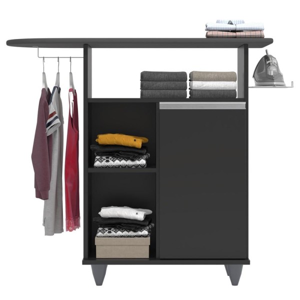 Encontraproduto.com.br - Tábua De Passar Com Balcão 1 Porta 1 Gaveta Giovana Preto