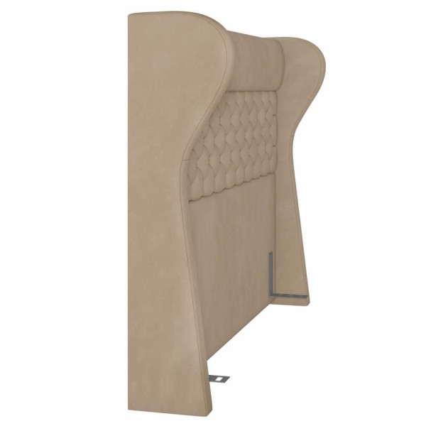 Encontraproduto.com.br - Cabeceira Cama Box Casal 140cm Trinidad P02 Veludo Bege - Mpozenato