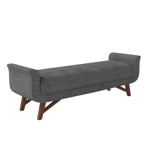 Puff Recamier 160Cm Neville P02 Linho Cinza Mpozenato