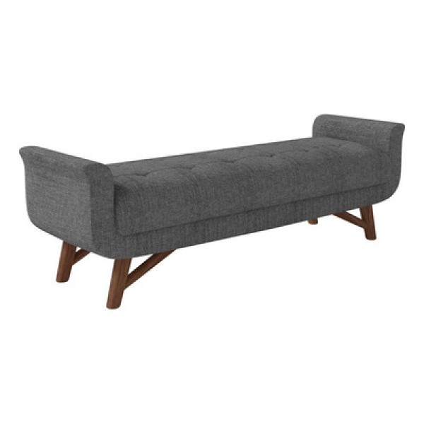 Puff Recamier 195Cm Neville P02 Linho Cinza Mpozenato
