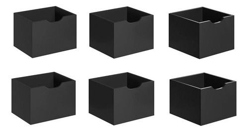 Kit 6 Gavetas para Nicho Organizador Q01 Preto Fosco - Mpozenato