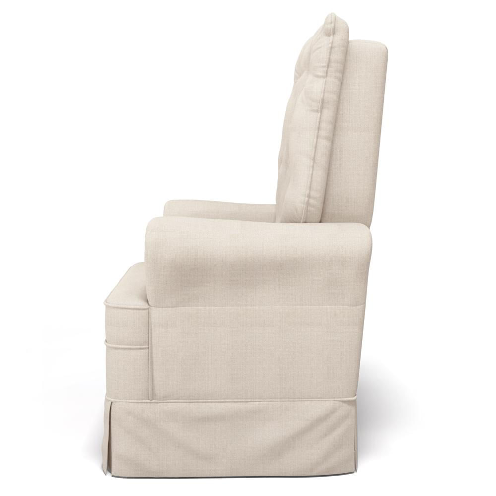 Encontraproduto.com.br - Kit 02 Poltronas de Amamentação e Descanso Com Balanço Laís G05 Linho Creme - Mpozenato