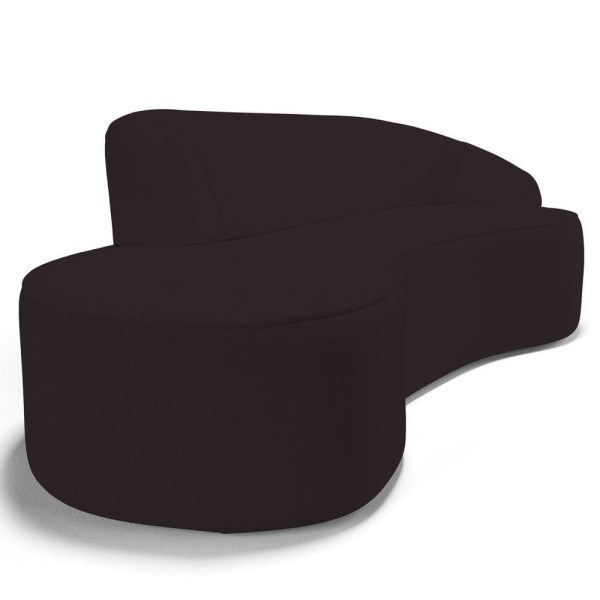 Encontraproduto.com.br - Sofá Living 3 Lugares 210cm Braço Direito Mozart D06 Sintético Marrom - Mpozenato