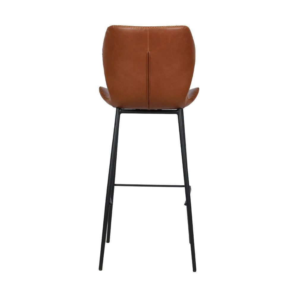 Encontraproduto.com.br - Kit 3 Banquetas Alta com Encosto para Bancada Cozinha Penha R02 Sintético Marrom - Mpozenato