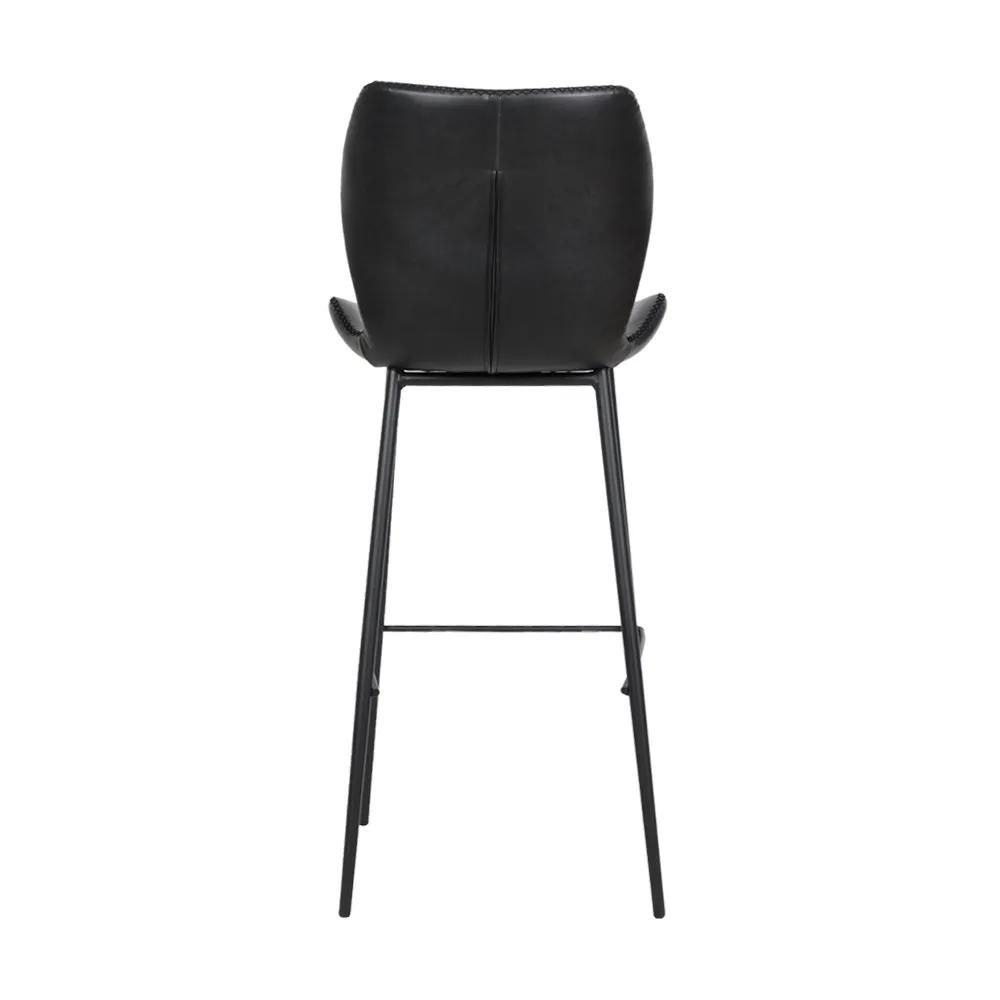Encontraproduto.com.br - Kit 6 Banquetas Alta com Encosto para Bancada Cozinha Penha R02 Sintético Preto - Mpozenato