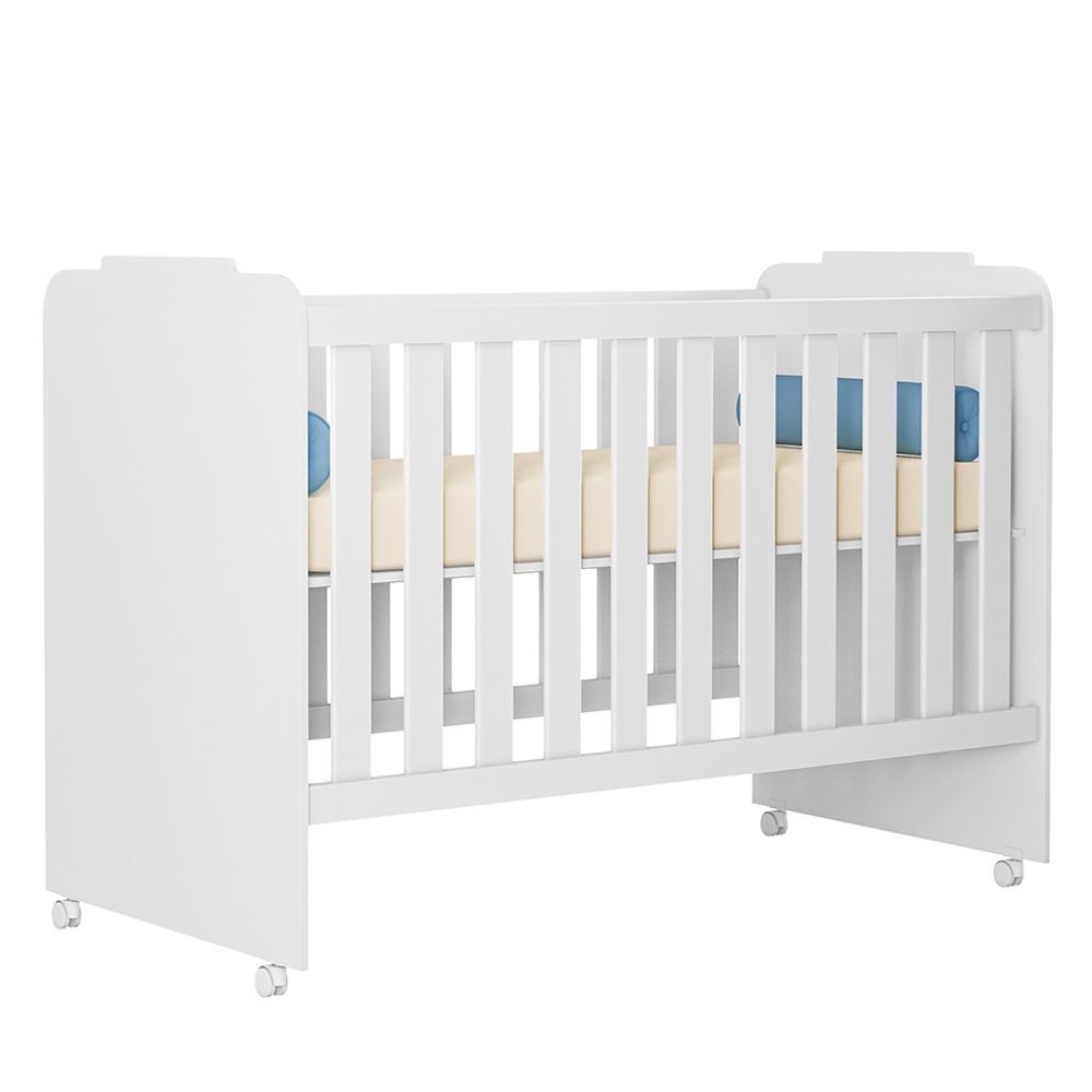Encontraproduto.com.br - Quarto De Bebê Conjugado Belle E Berço Amour P14 Branco - Mpozenato