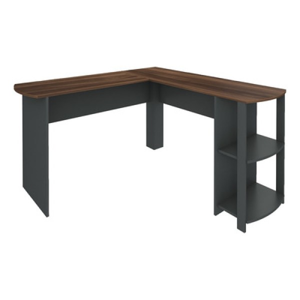 Mesa Escrivaninha em L 135x135cm Malu A06 Ipê/Grafito - Mpozenato